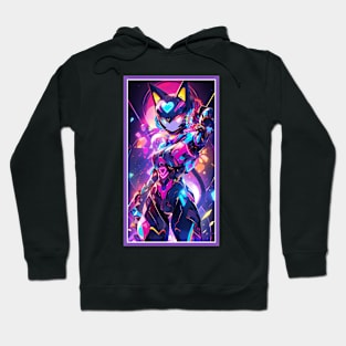 Anime Sci-Fi Cat Girl | Quality Anime Girl Artwork | Manga Girl Anime Art Hoodie